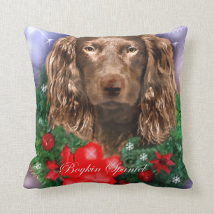 Coussin Noël d'épagneul de Boykin