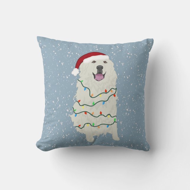 Coussin Noël des Grands Pyrénées (Recto)