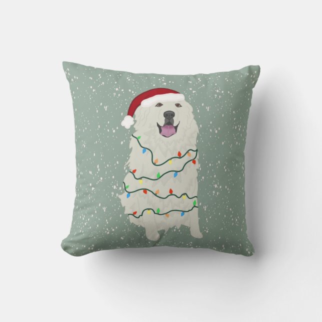 Coussin Noël des Grands Pyrénées  (Recto)