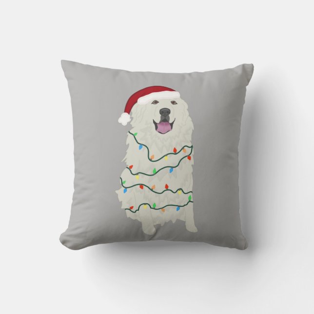 Coussin Noël des Grands Pyrénées (Recto)