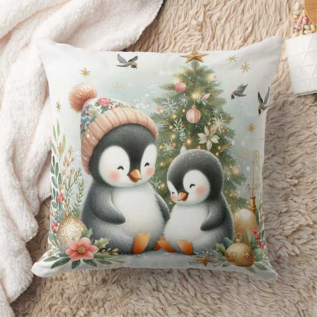 Coussin Noël des pingouins (Couverture)