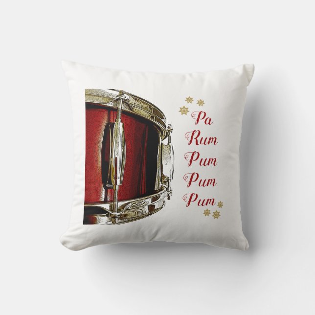 Coussin Noel Drummer Boy Snare Drum Music Drummer (Recto)