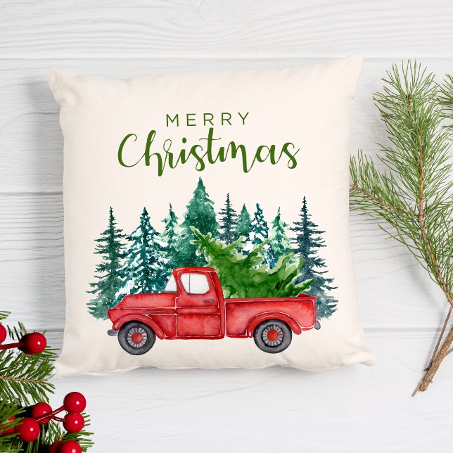 Coussin Noël du camion rouge (Créateur téléchargé)