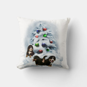 Coussin Noël du chien de montagne bernois