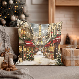Coussin Noël élégant à Paris Vacances 