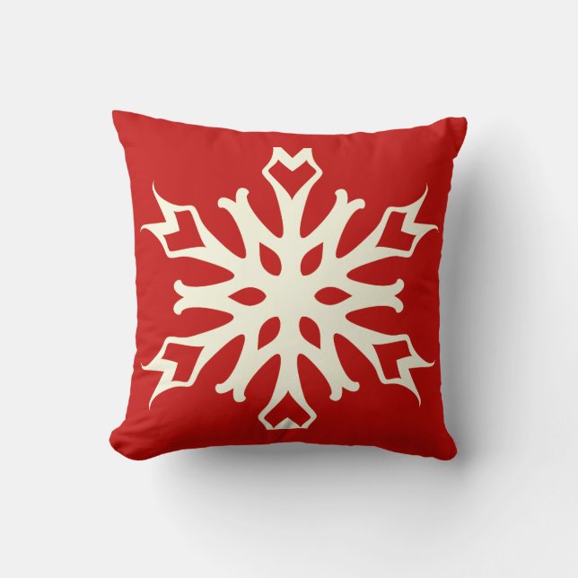 Coussin Noël élégant et élégant du flocon de neige (Recto)