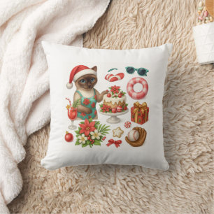 Coussin Noël en juillet Pour la fête de la piscine Amoureu