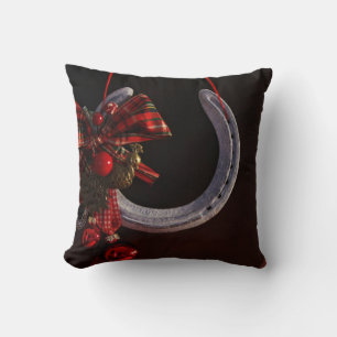 Coussin Noël équestre pendre en fer à cheval Photo