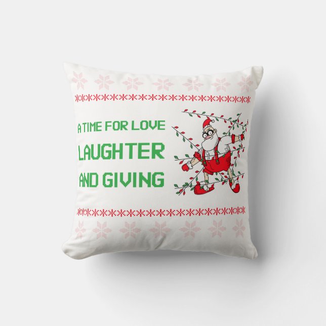Coussin noël est un moment d'amour, de rire et de donner (Recto)