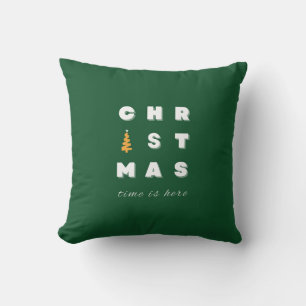 Coussin Noël, Green Christmas Art, période des fêtes