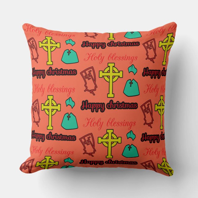 Coussin Noël heureux (Recto)