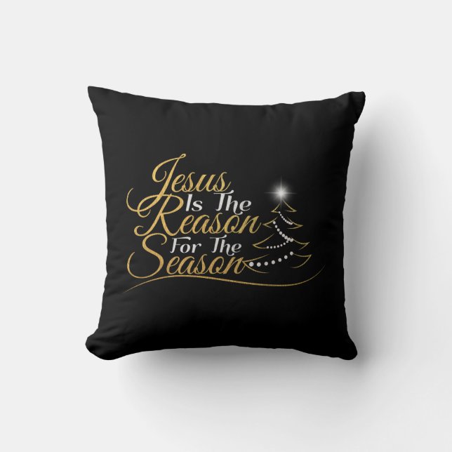 Coussin Noël Jésus est la raison de la saison (Recto)