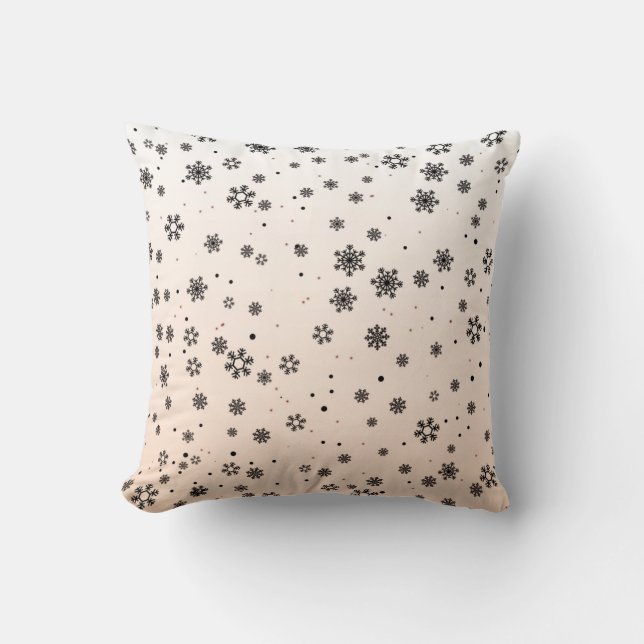 Coussin Noël : Motif de neige (Recto)