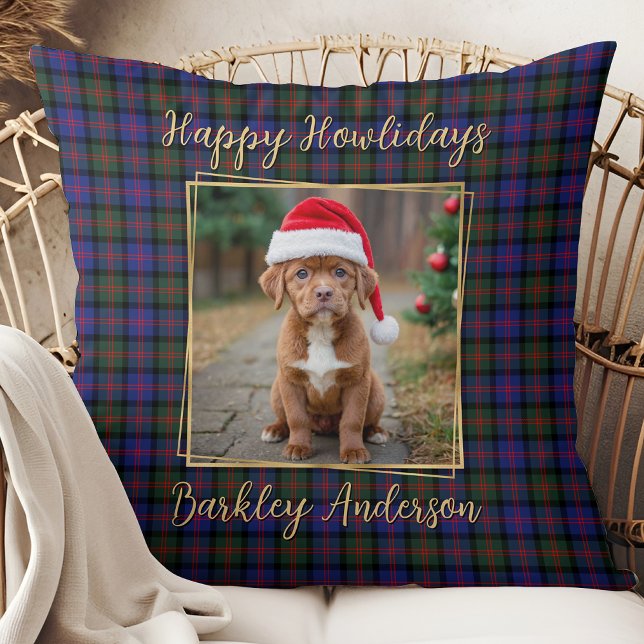 Coussin Noël Plaid Personnaliser Simple Animal Chien 2 Pho (Créateur téléchargé)