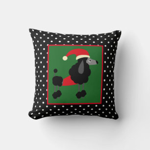 Coussin Noël pois et caniche