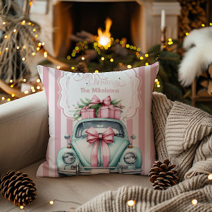 Coussin Noël rose Coquette