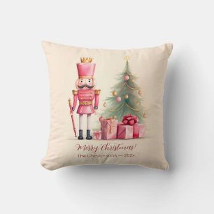 Coussin Noël rose Nutcracker