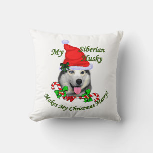 Coussin Noël sibérien Husky