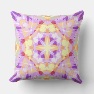 Coussin Noël Star Festive violet or jaune