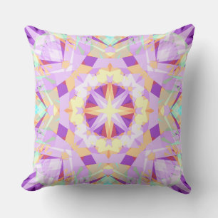 Coussin Noël Star Festive violet or jaune