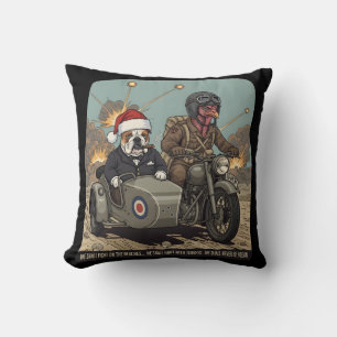 Coussin Noël sur le thème britannique drôle