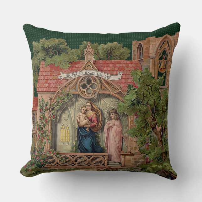 Coussin "Noël Vintage" JETER LE COULEUR (Recto)