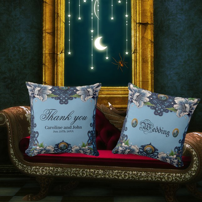 Coussin noeud celtique (Blue cweltic design)