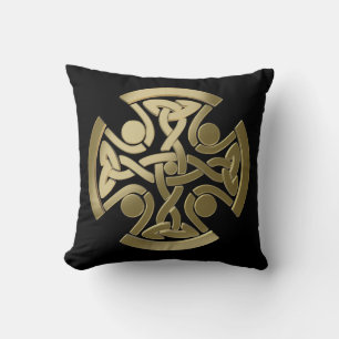 Coussin noeud d'or celtique