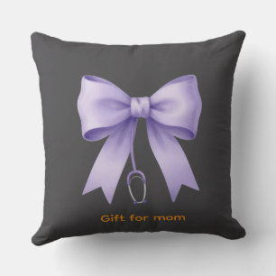 Coussin Nœud papillon en satin lavande pour stéthoscope