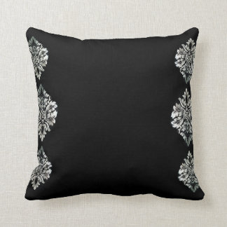 Coussin noir 41 x 41 cm de jet de Siver Damas