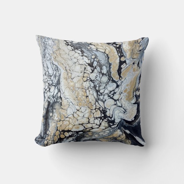 Coussin noir & blanc en gras (Recto)