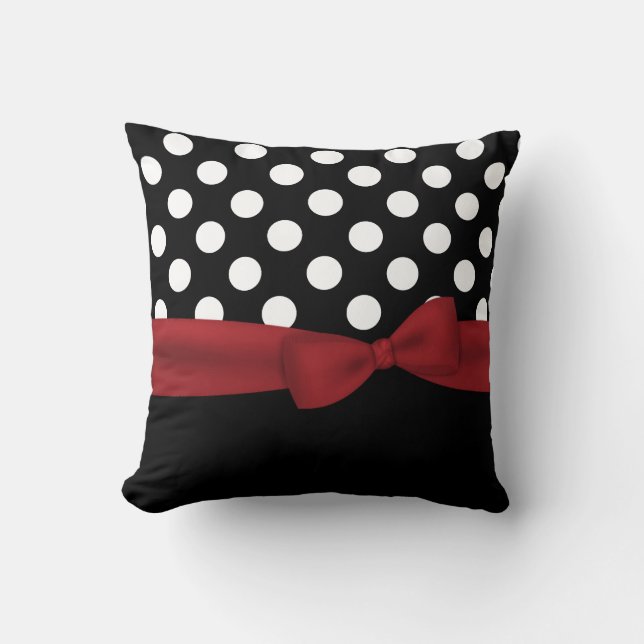 Coussin noir, blanc, et rouge élégant de (Recto)