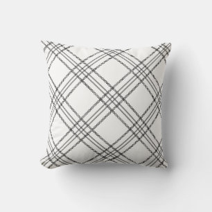 Coussin Noir blanc moderne Plat