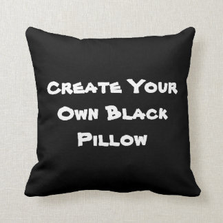 Coussin noir - créez vos propres