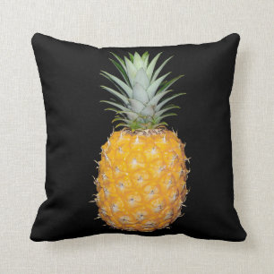 Coussin noir de décor d'ananas