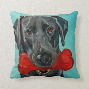Coussin noir de Labrador