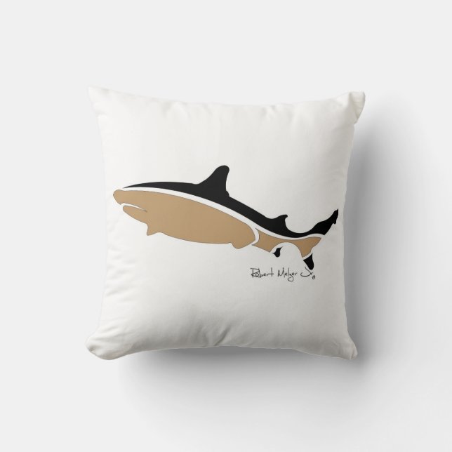 Coussin noir de requin de bout (Recto)
