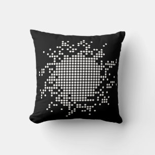 Coussin noir et blanc d'abrégé sur conception