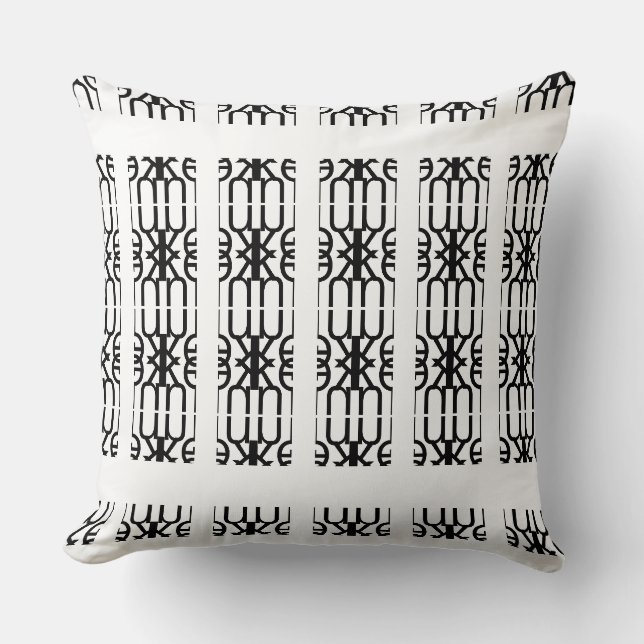 Coussin Noir et blanc élégant (Recto)