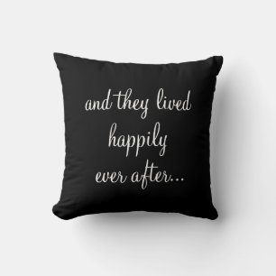 Coussin Noir et blanc "Nous avons fait" Mariage Date Couss