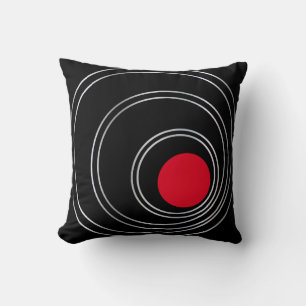 Coussin Noir et blanc scandinave, motif, simple, min