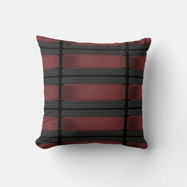 Coussin Noir et Bourgogne (Recto)