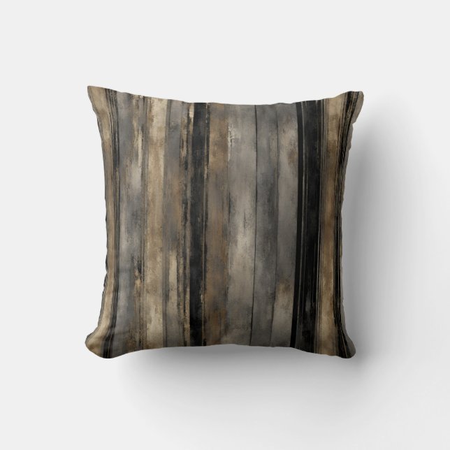 Coussin Noir et Gris en relief (Recto)