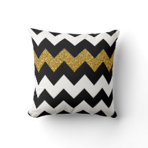 Noir et parties scintillantes Chevron d'or sur le