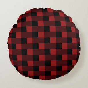 Coussin noir et rouge