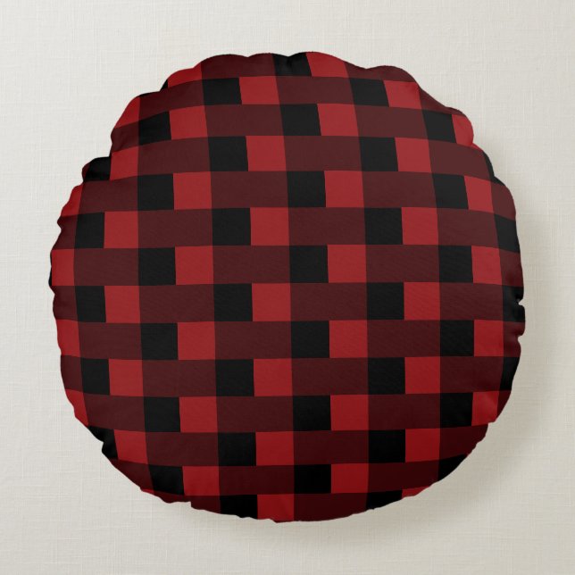 Coussin noir et rouge (Devant)