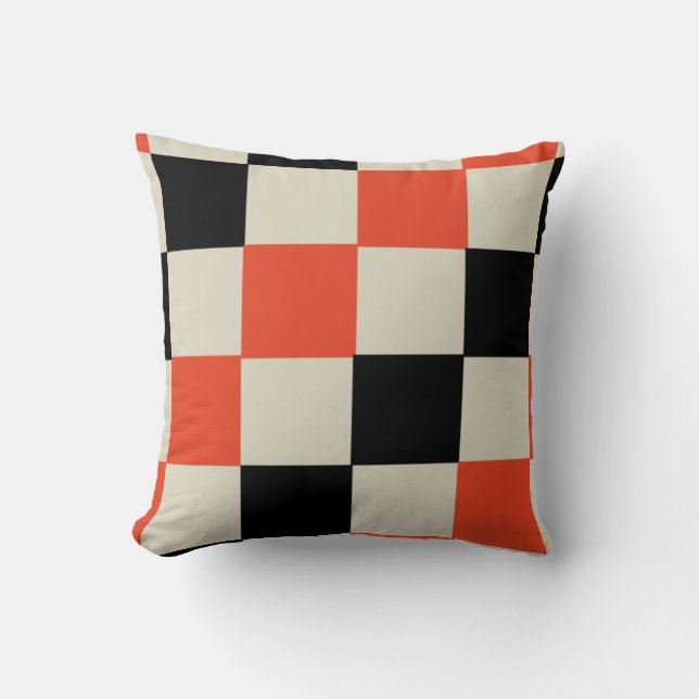 Coussin Noir et rouge (Recto)