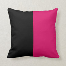 Coussin Noir-Fuschia