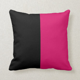 Coussin Noir-Fuschia
