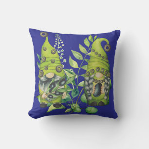 Coussin noir Gnome Olive